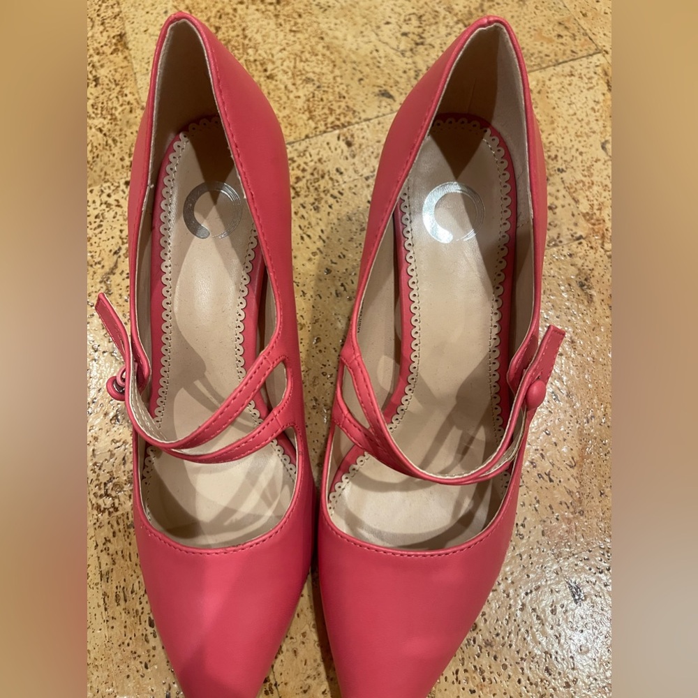 JOURNEE COLLECTION WOMENS SIDNEY PUMP Coral Size 8 - Picture 11 of 16